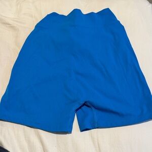 Scrunched up workout shorts